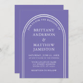 Invitation Mariage Arc moderne et élégant (Devant / Derrière)