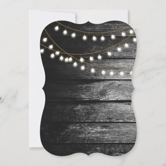 Invitation Mariage Arch Arches Bois Noir Rustique Moderne Lum (Dos)