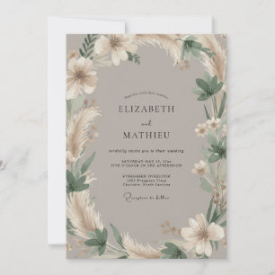 Invitation Mariage Arch Botanique Taupe