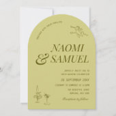 Invitation Mariage Arch Chartreuse (Devant)