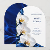 Invitation Mariage Arche de l'Orchidée Saphir (Devant / Derrière)