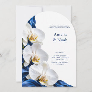 Invitation Mariage Arche de l'Orchidée Saphir