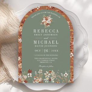 Invitation Mariage Arche de Sauge Fleur de Mauve Tendre Terra