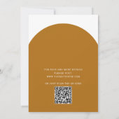 Invitation Mariage arche de typographie moderne jaune moutard (Dos)