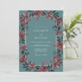 Invitation Mariage Ardoise Raisin (Debout devant)