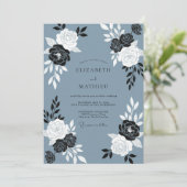 Invitation Mariage Ardoise Rose (Debout devant)