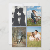 Invitation Mariage Argent anniversaire 25ème fête 6 photos (Dos)