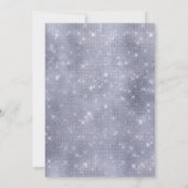 Invitation Mariage argenté d'hiver de flocons de neige (Dos)