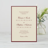 Invitation Mariage Argenté Vieilli Code QR Argent Vieilli (Debout devant)