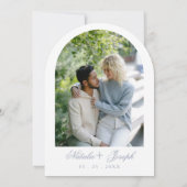 Invitation Mariage Arqué Classe Argent Vieilli (Dos)