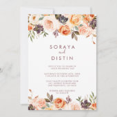 Invitation Mariage arrière et avant Chic Boho classique (Devant)