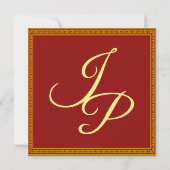 Invitation Mariage Arrière - plan chinois rouge (Dos)