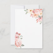 Invitation mariage arrière - plan couleur rose pâle (Dos)