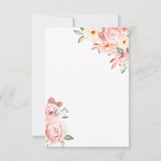 Invitation mariage arrière - plan couleur rose pâle (Dos)