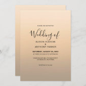 Invitation Mariage Arrière - plan Ombre beige (Devant / Derrière)