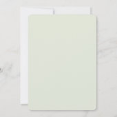 Invitation Mariage arrondi de feuillage moderne (Dos)