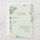 Invitation Mariage arrondi de feuillage moderne (Devant)