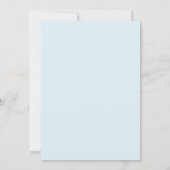 Invitation Mariage Art Botanique Bleu Ciel (Dos)
