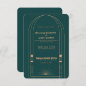 Invitation Mariage Art Déco (Devant / Derrière)