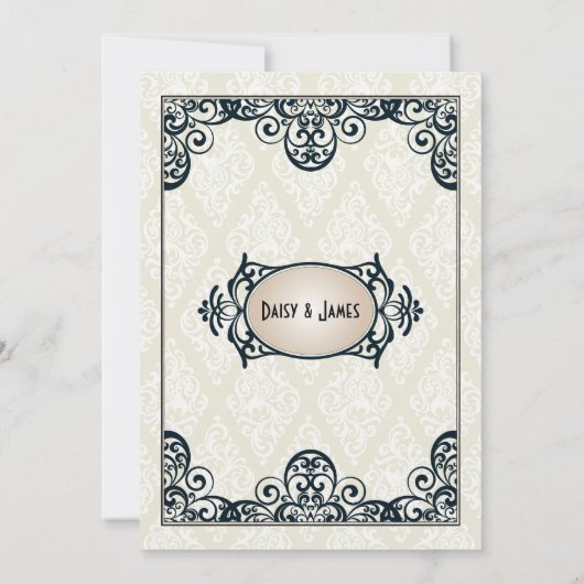 Invitation Mariage Art déco (Dos)