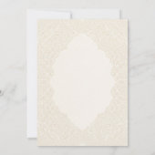 Invitation Mariage Art Déco Beige (Dos)