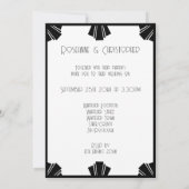 Invitation Mariage Art Déco Noir Et Blanc (Dos)