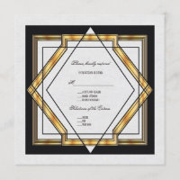 Mariage Art Déco Or Blanc Gatsby