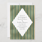 Invitation Mariage Art Déco Paris Turquoise et Or (Devant)