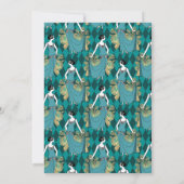 Invitation Mariage Art Déco Paris Turquoise et Or (Dos)