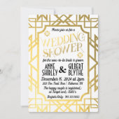 Invitation Mariage Art Déco pour couples Shower Gatsby feuill (Devant)