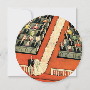 Invitation Mariage Art Déco vintage, Mariée dans la chambre I