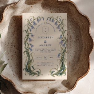 Invitation Mariage Art Nouveau au bleuets