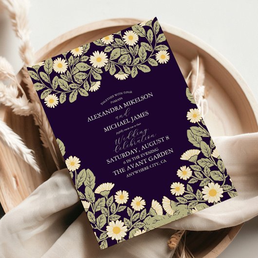 Invitation Mariage Art Nouveau Daisy