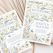 Invitation Mariage Art nouveau de la faune et de la flore