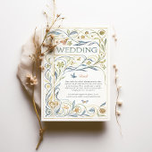 Invitation Mariage Art nouveau de la faune et de la flore