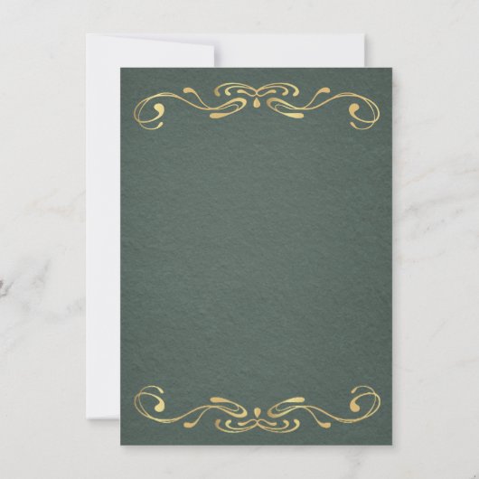Invitation Mariage Art nouveau de la forêt enchantée (Dos)