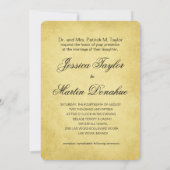 Invitation Mariage Art nouveau de Vegas| bleu or (Dos)