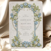 Invitation Mariage Art Nouveau Élégante Hydrangea
