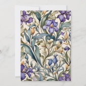 Invitation Mariage Art Nouveau Iris Violet (Dos)