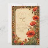 Invitation Mariage Art Nouveau Poppy (Devant)