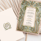 Invitation Mariage Art nouveau romantique aux lys
