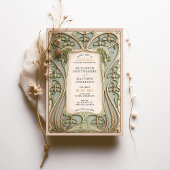 Invitation Mariage Art nouveau romantique aux lys
