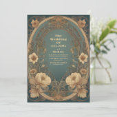 Invitation Mariage Art nouveau vintage (Debout devant)