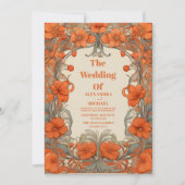 Invitation Mariage Art nouveau vintage (Devant)