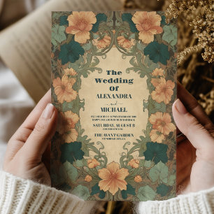 Invitation Mariage Art nouveau vintage