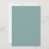 Invitation Mariage Artisanal Feuillage Peint sur Fond Mousse (Dos)
