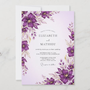 Invitation Mariage Artistique de Printemps aux Prunes
