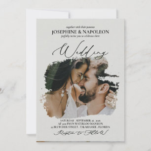 Invitation Mariage artistique romantique moderne élégant