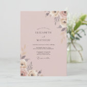 Invitation Mariage Ash Blush Bloom (Debout devant)