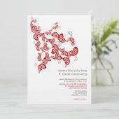 Invitation Mariage asiatique chic oriental de Boho de la flor (Debout devant)